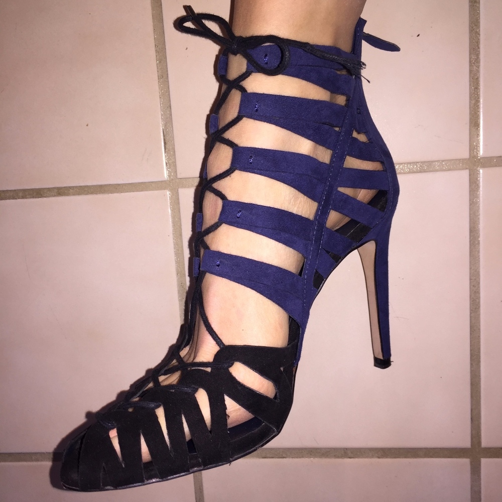 Zara Lace Up Cage Heels